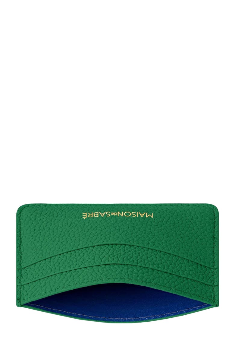 Leather Card Holder, Alternate, color, Emerald Green