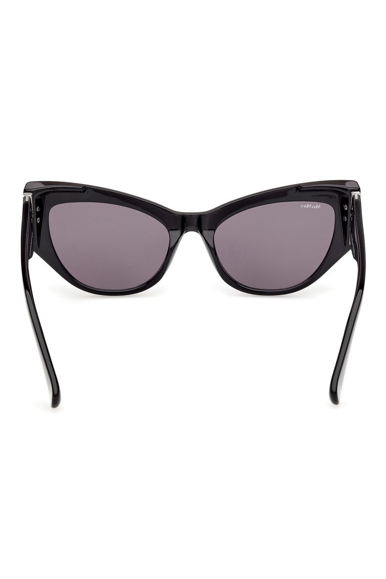 54mm Cat Eye Sunglasses, Alternate, color, SHINY BLACK / SMOKE LENSES