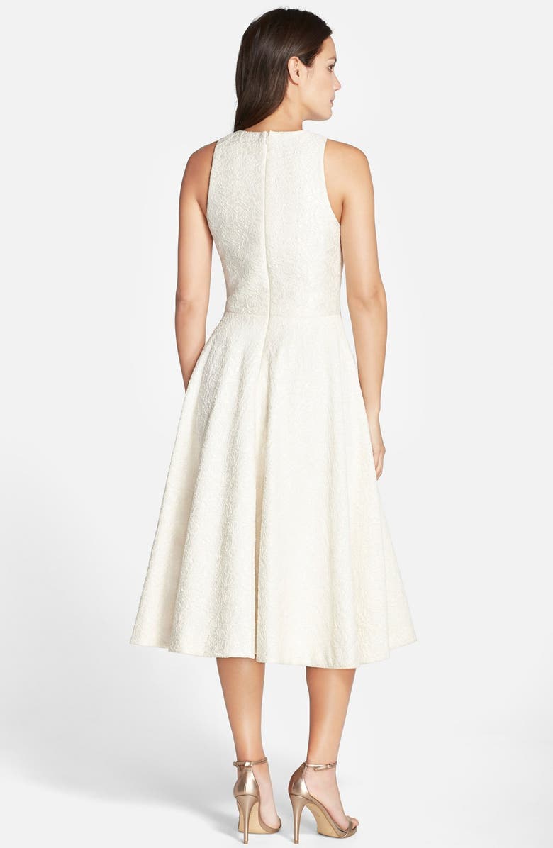 Vera Wang Embellished Jacquard Midi Dress, Alternate, color, 