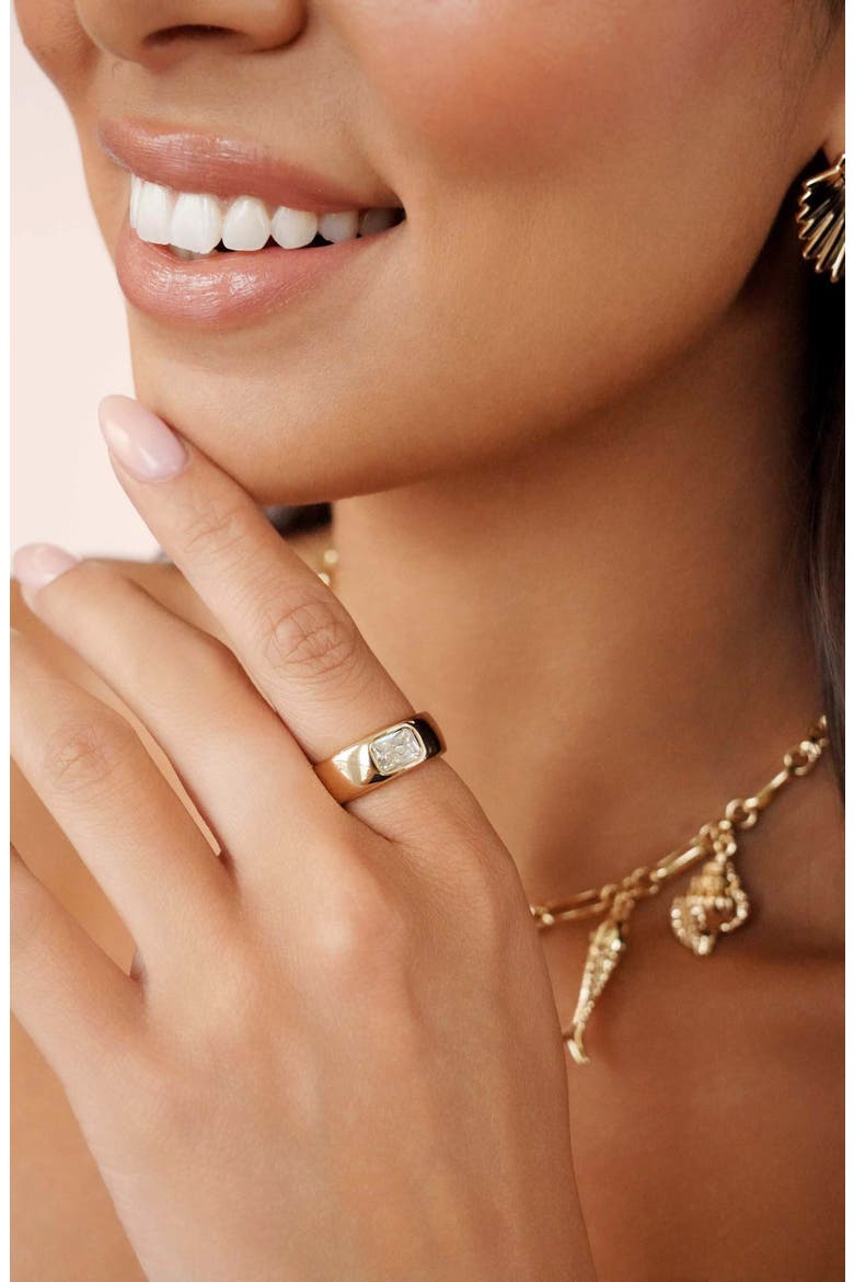 Treasure Cubic Zirconia Ring, Alternate, color, GOLD