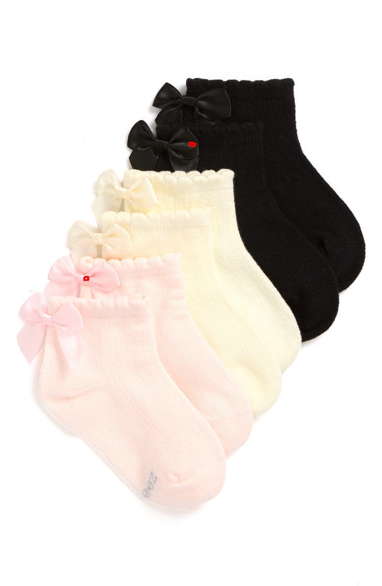 Robeez<sup>®</sup> 6-Pack Pointelle Ankle Socks, Main, color, Neutral