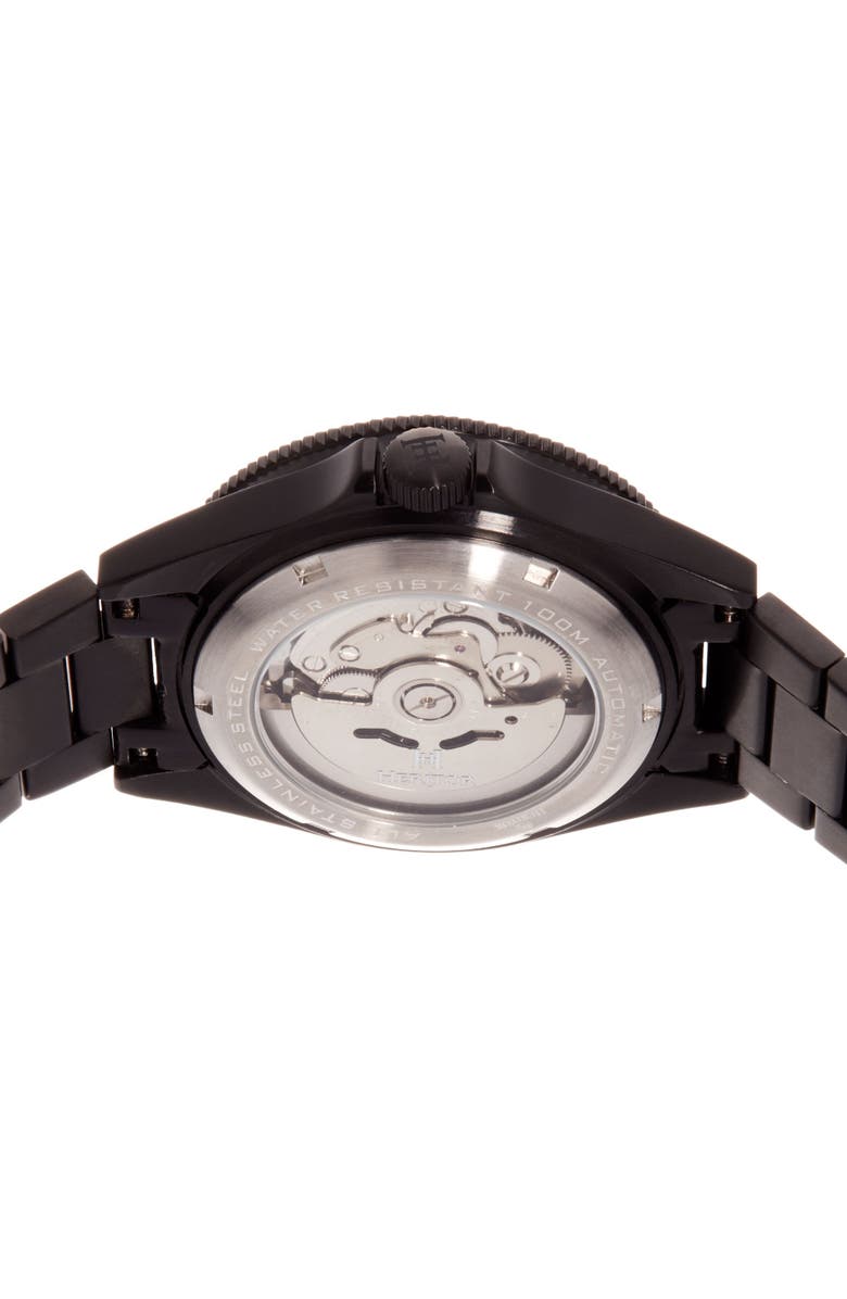 Heritor Automatic Calder Bracelet Watch w/Date, Alternate, color, Black