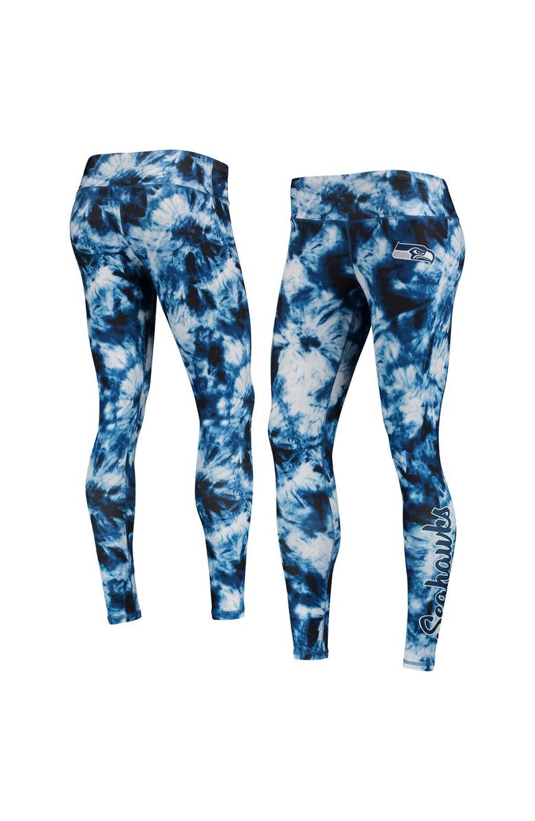FOCO Women's FOCO College Navy Seattle Seahawks Tie-Dye Leggings, Main, color, Navy