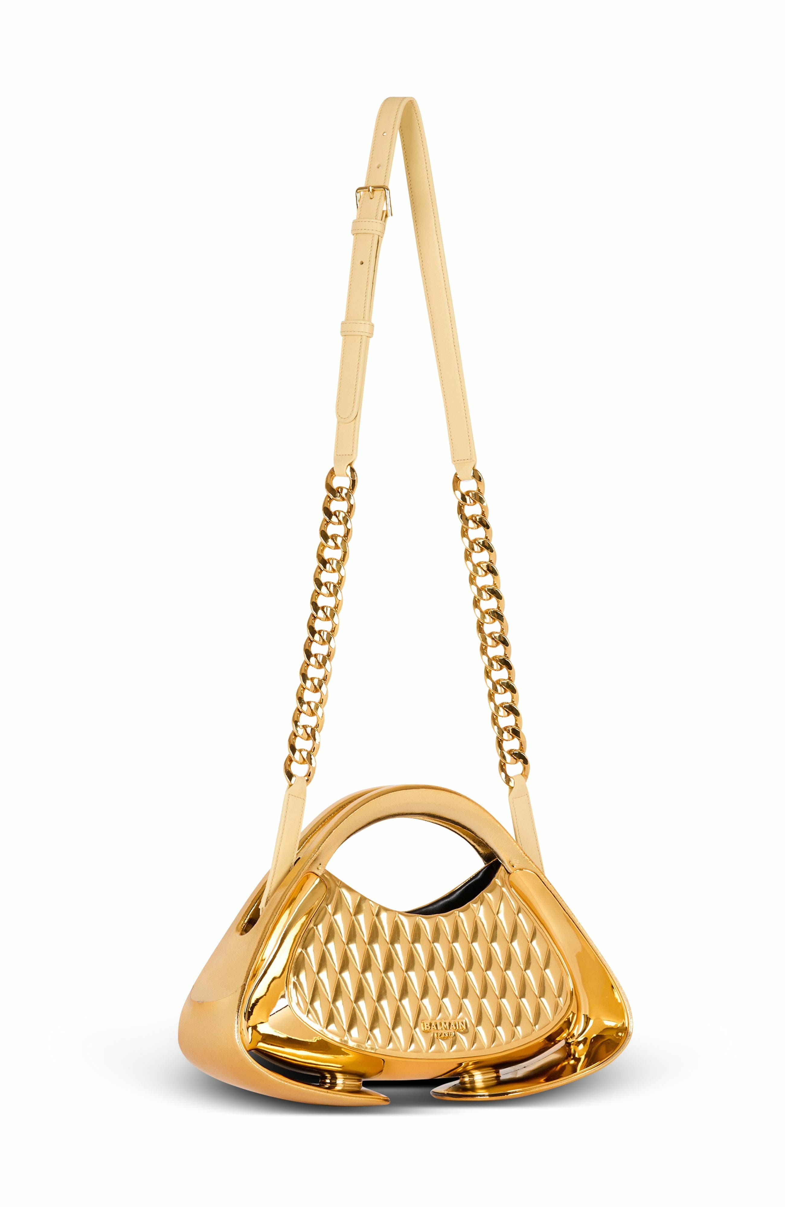 Balmain Quilted Medium Jolie Madame Bag, Alternate, color, 