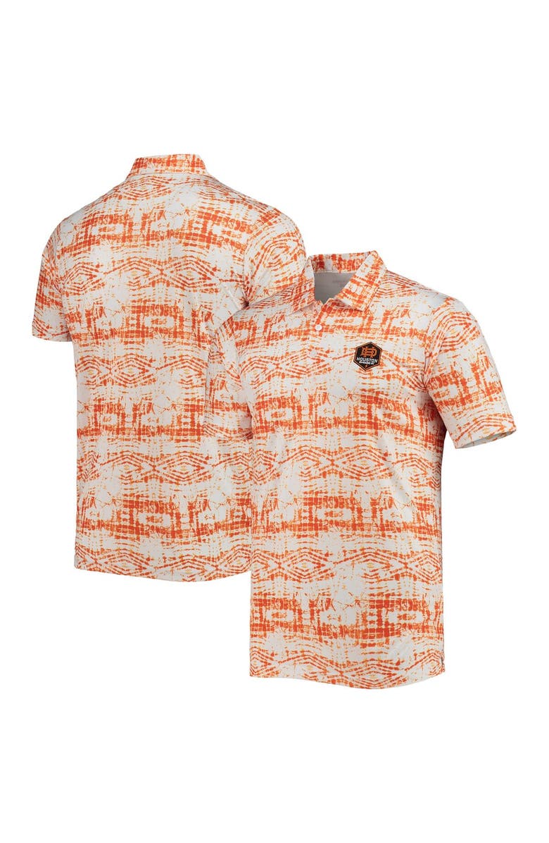ANTIGUA Men's Antigua Orange Houston Dynamo FC Vivid Polo, Main, color, 