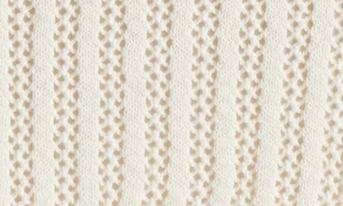 Steve Madden Open Knit Midi Skirt In Marshmallow