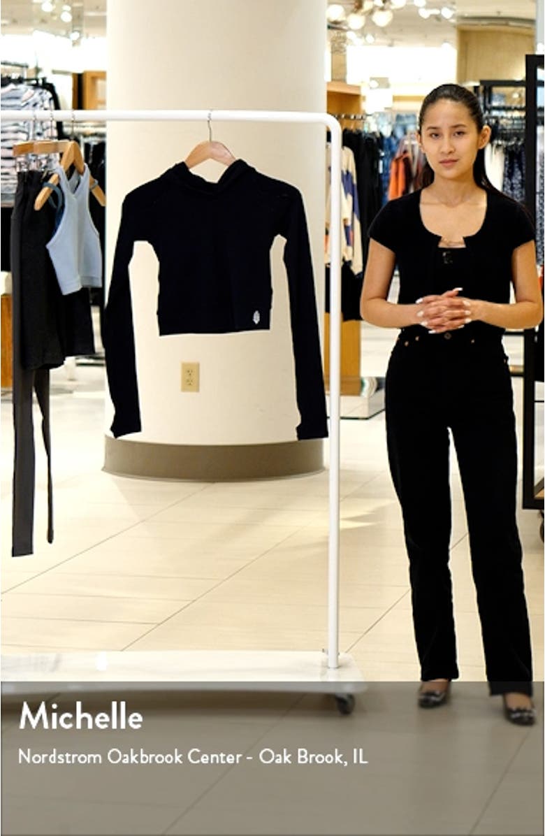 Lucky Layer Cutout Back Crop Hoodie, sales video thumbnail