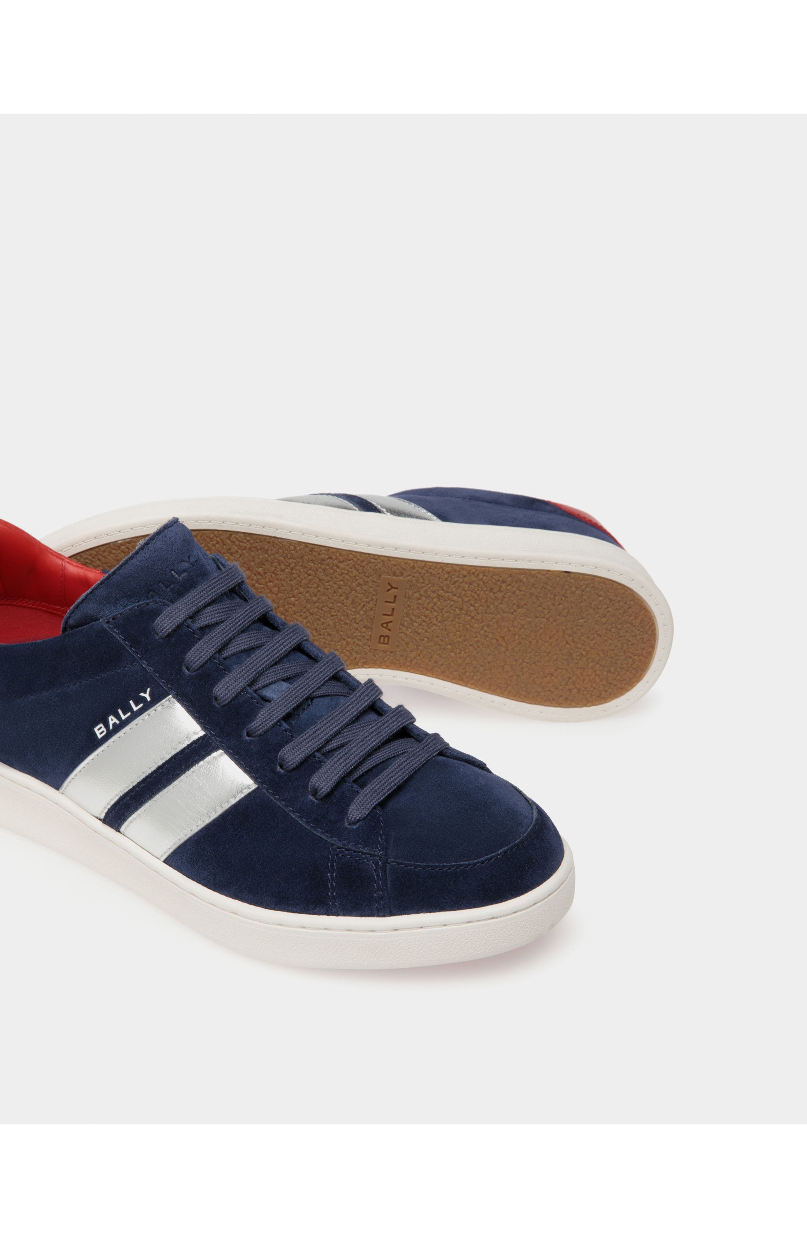 Bally Tennis Sneaker in and Candy Suede Leather, Alternate, color, Multi