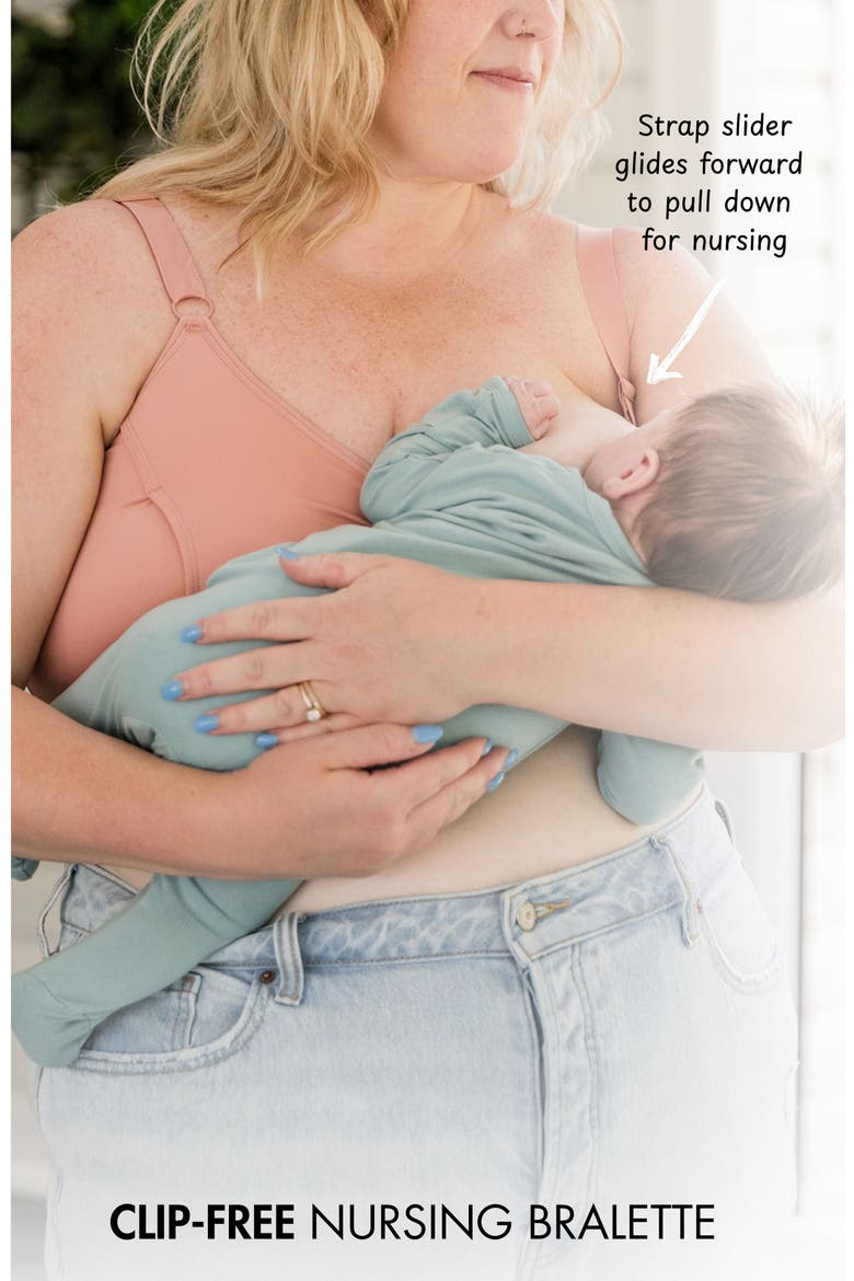 Amelia Pumping and Nursing Bralette, Alternate, color, Blush