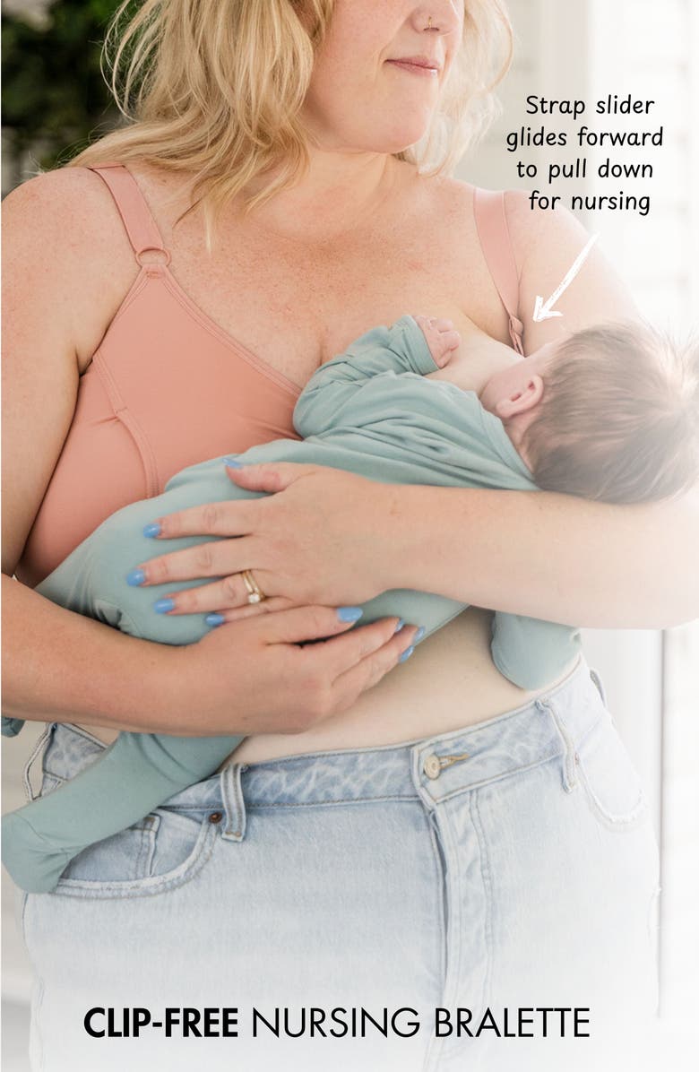 Davin & Adley Amelia Pumping and Nursing Bralette, Alternate, color, Black