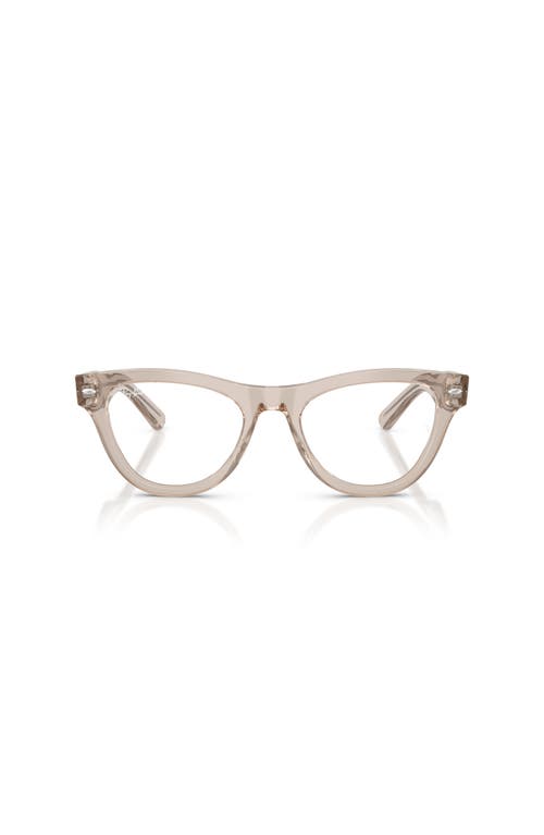 Ray Ban Ray-ban 52mm Cat Eye Optical Glasses In Brown