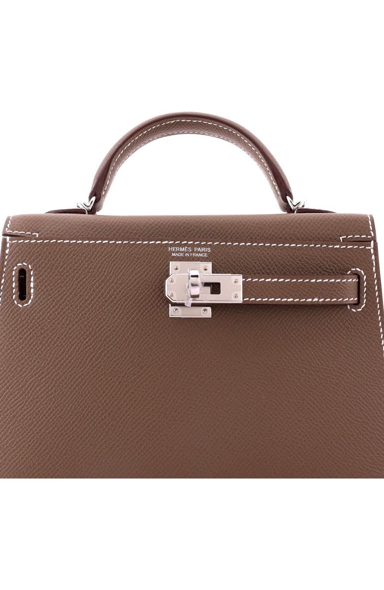 Pre-Owned Hermes Kelly Mini II Bag Grey Epsom with Palladium Hardware 20, Alternate, color, Etoupe