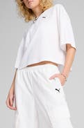 PUMA Oversize Crop Cotton T-Shirt