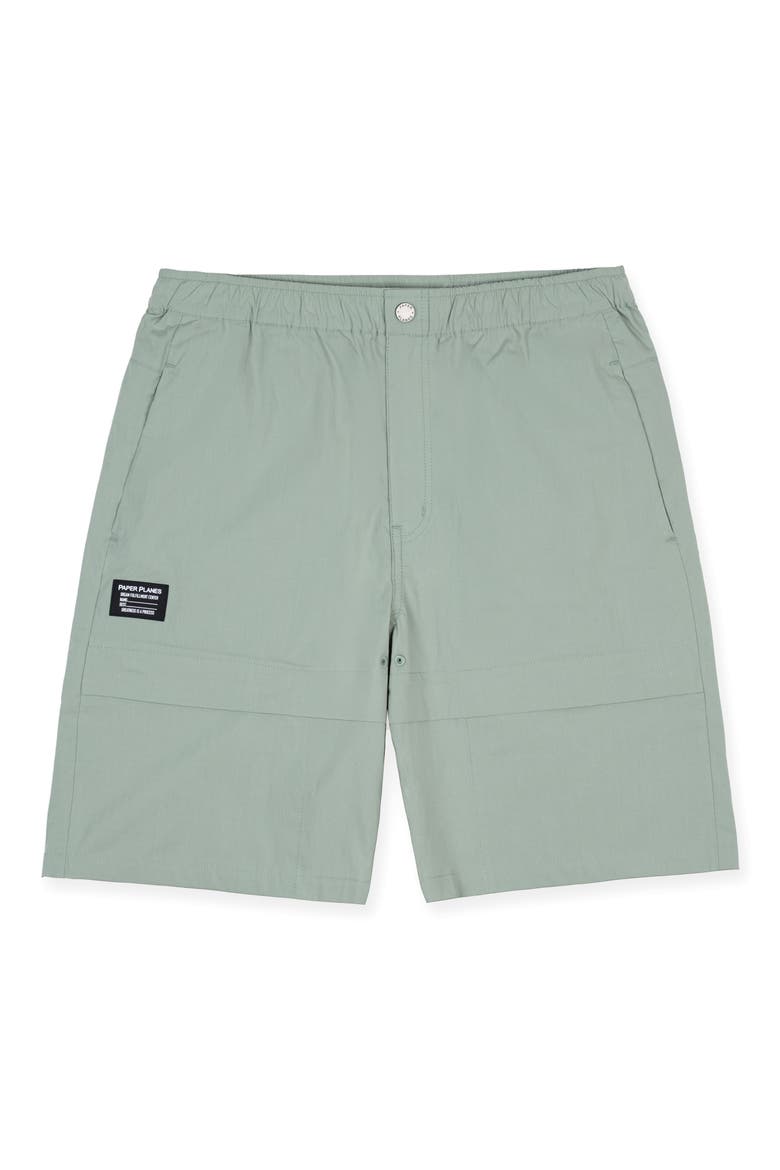 Cotton Blend Utility Shorts, Main, color, SAGE