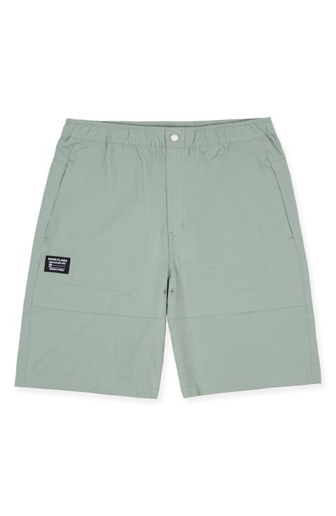 Cotton Blend Utility Shorts