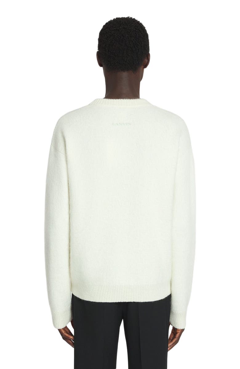 Lanvin STRIPED BRUSHED MOTHERHAIR SWEATER, Alternate, color, 