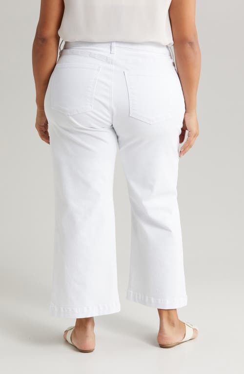 Kut From The Kloth Meg Patch Pocket High Waist Ankle Wide Leg Jeans In Optic White