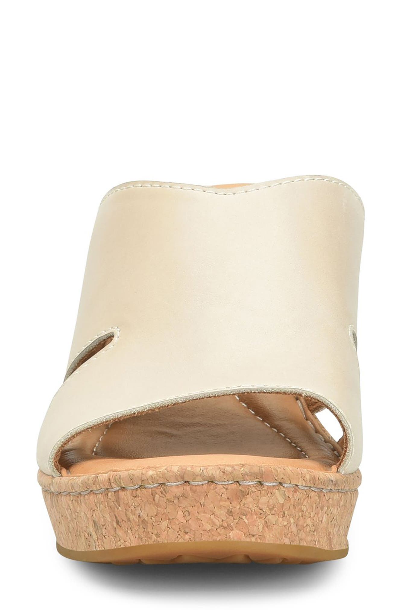 Børn Sorine Platform Wedge Sandal, Alternate, color, Cream Leather
