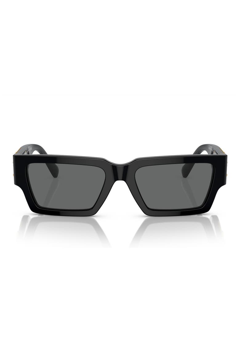 54mm Irregular Sunglasses, Main, color, BLACK