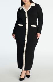 ELOQUII Sweetheart Sweater Dress