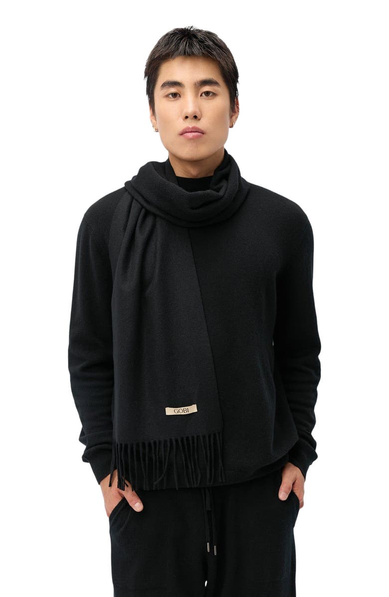 GOBI Mongolian Cashmere Pure Cashmere Warmth Woven Scarf, Alternate, color,