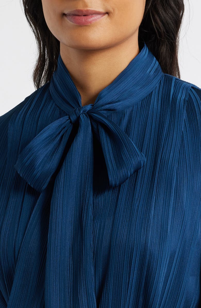 Julia Jordan Belted Long Sleeve Minidress, Alternate, color, Navy