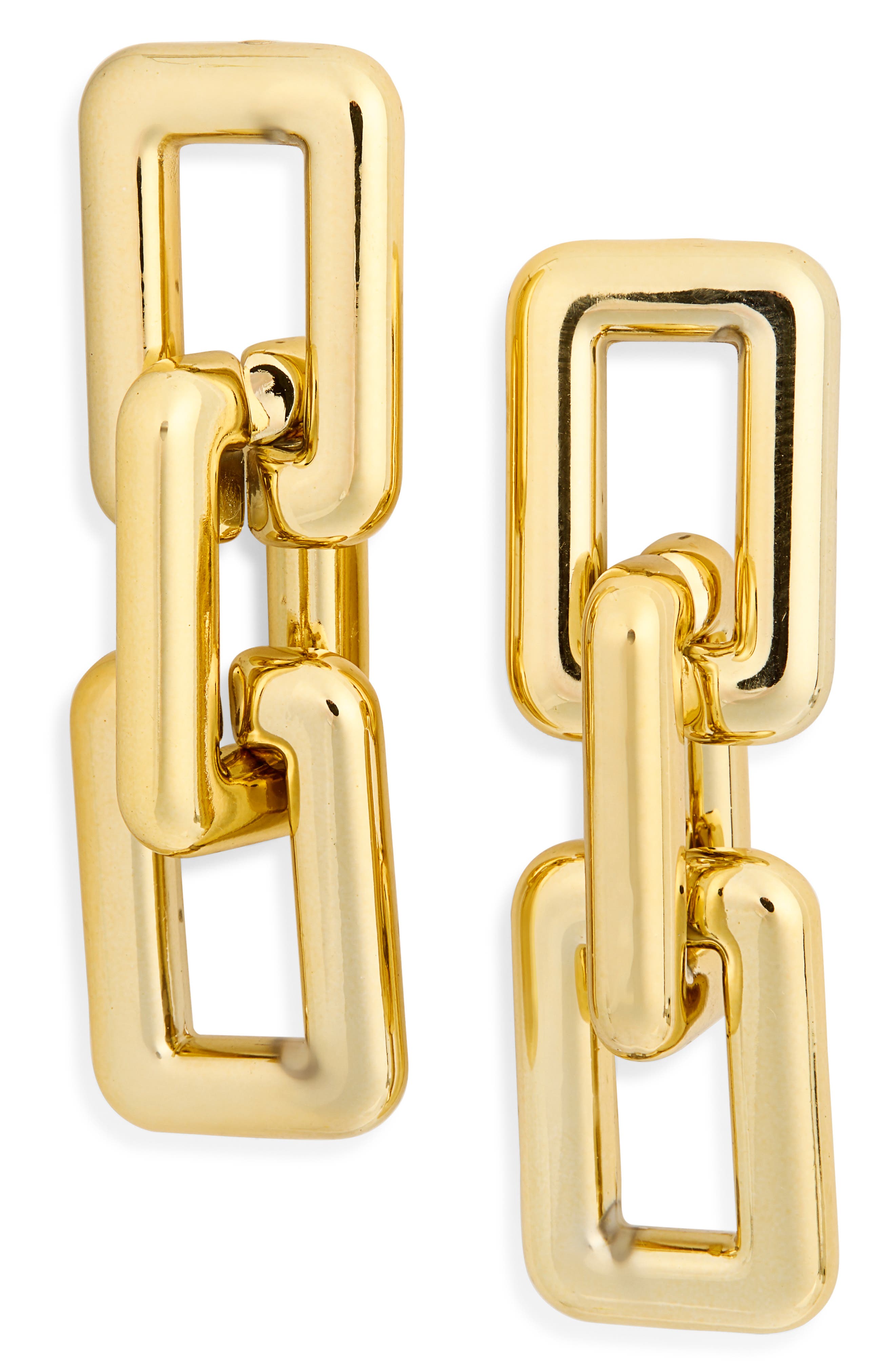 Kenneth Jay Lane Rectangular Link Drop Earrings