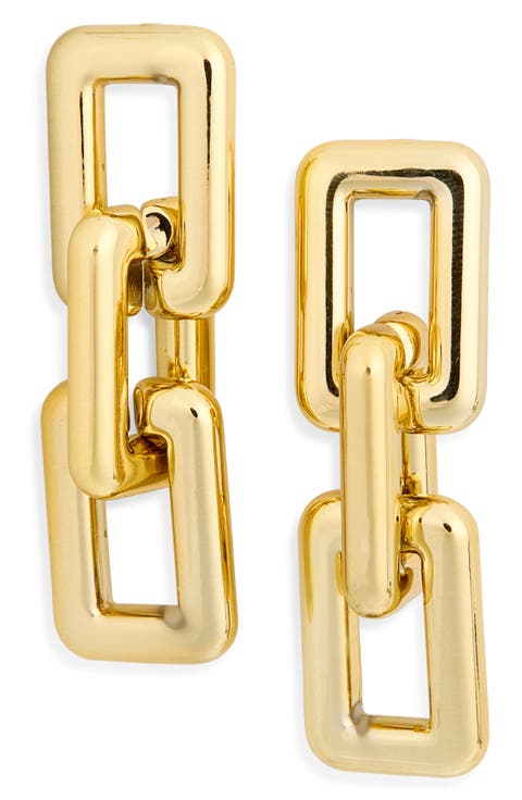 Rectangular Link Drop Earrings