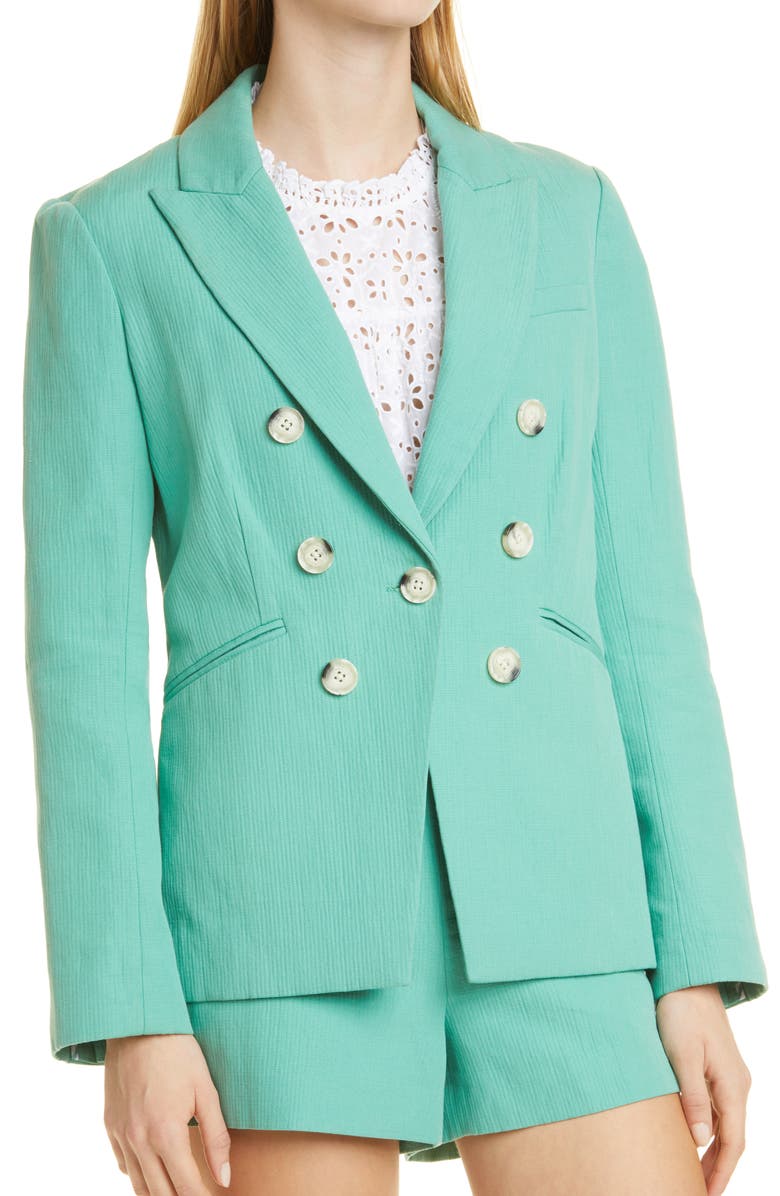 Veronica Beard Emsley Cotton & Linen Jacket, Alternate, color,