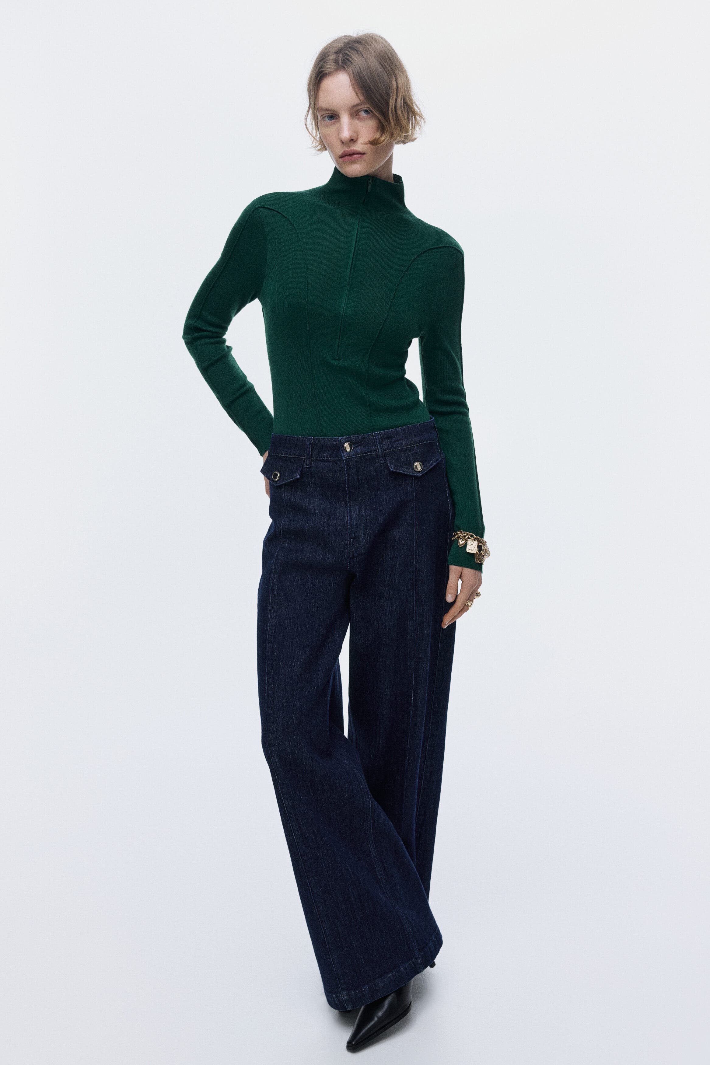 Zip-top Turtleneck Top - image 2
