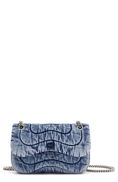 Tina Quilted Denim Convertible Crossbody Bag