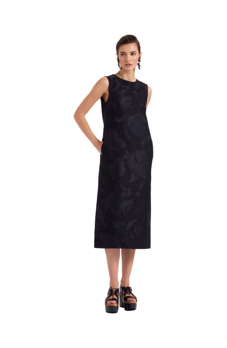 La DoubleJ Column Dress Sylph Jacquard Black, Main, color, Sylph Jacquard Black