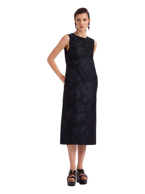 Column Dress Sylph Jacquard Black