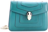 Pre-Owned Bvlgari Serpenti Forever Square Shoulder Bag Leather Small