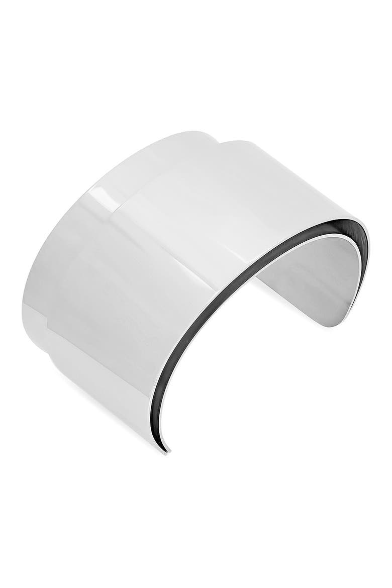 Stainless Steel Double Cuff Bracelet, Main, color, METALLIC