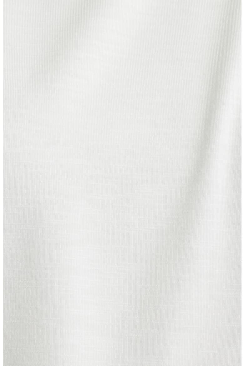 Pleated Cap Sleeve T-Shirt, Alternate, color, OFF WHITE