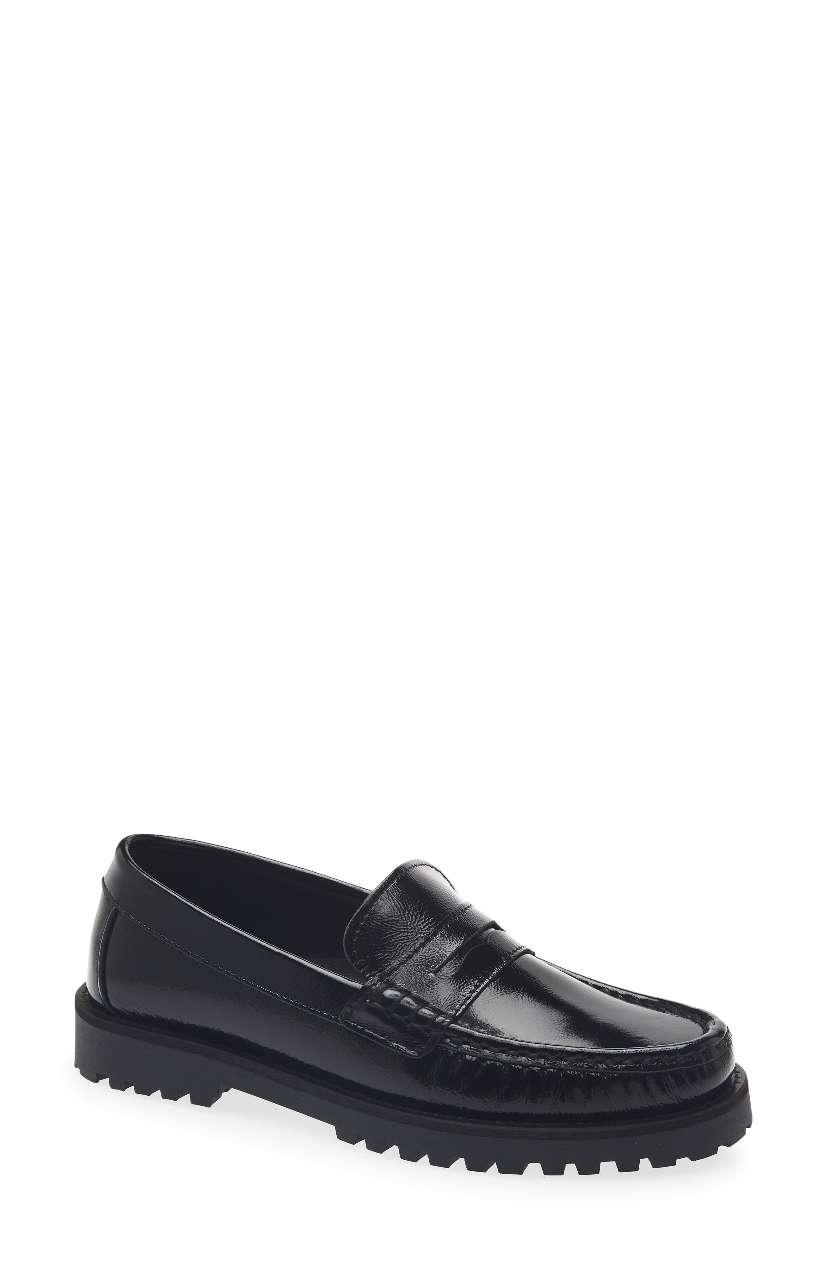 Galena Leather Loafer, Main, color, BLACK PATENT