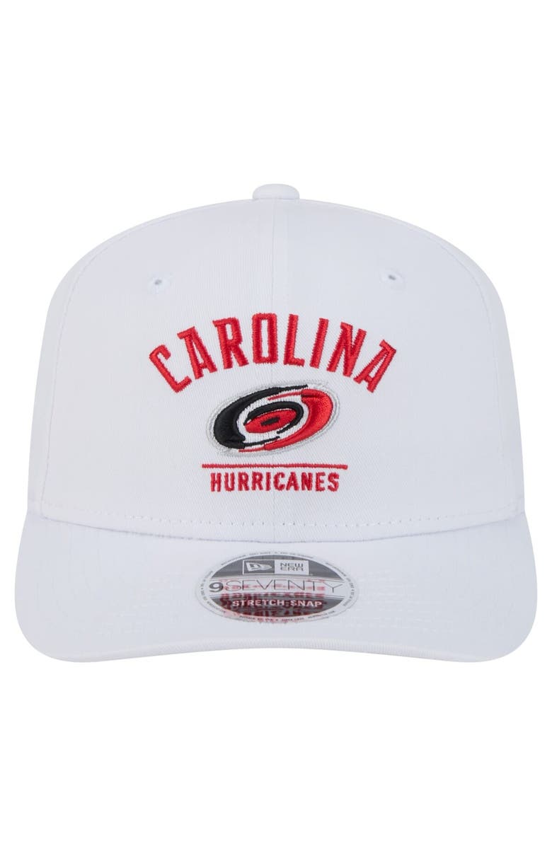 New Era Men's New Era White Carolina Hurricanes Team Lockup Basic 9SEVENTY Adjustable Hat, Alternate, color, White