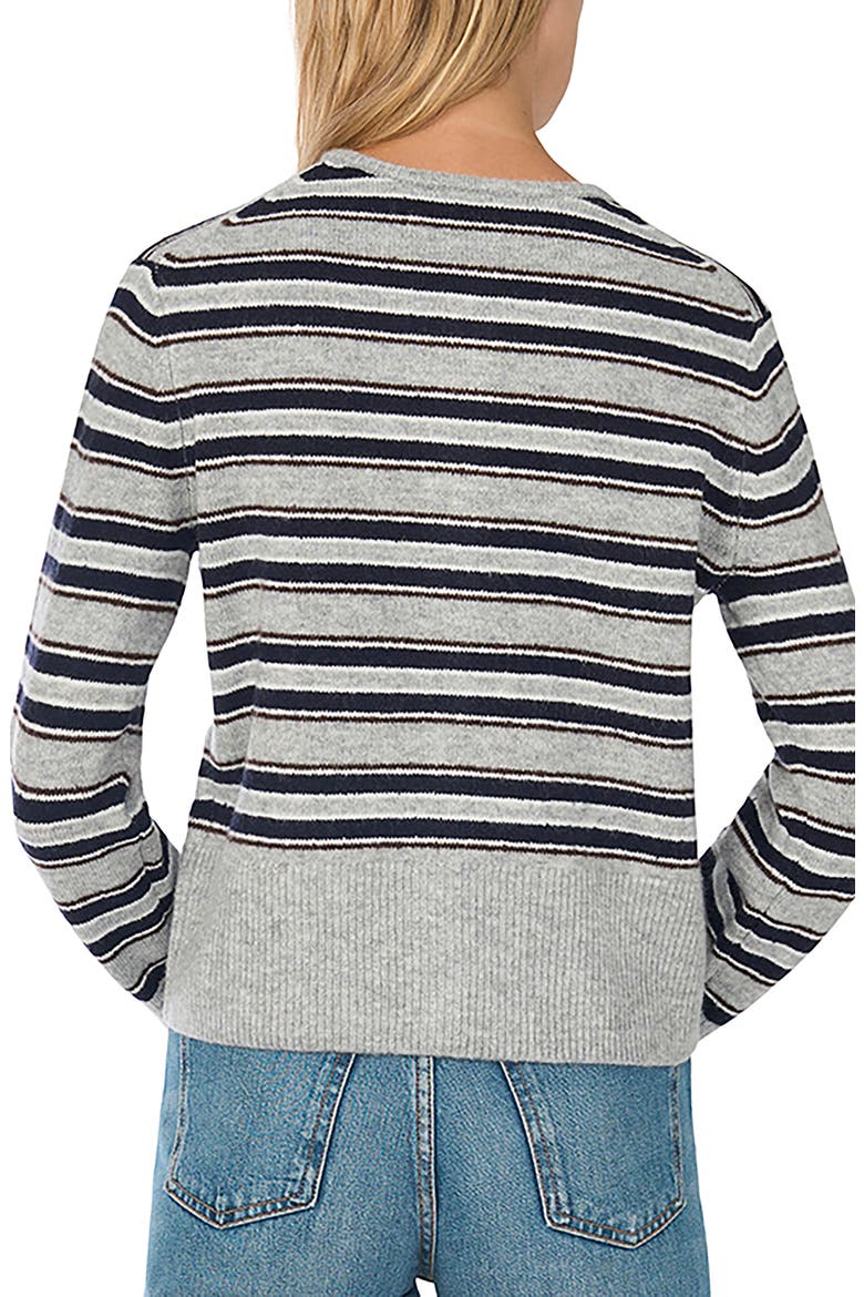 Stripe Cardigan, Alternate, color, LIGHT HEATHER GREY