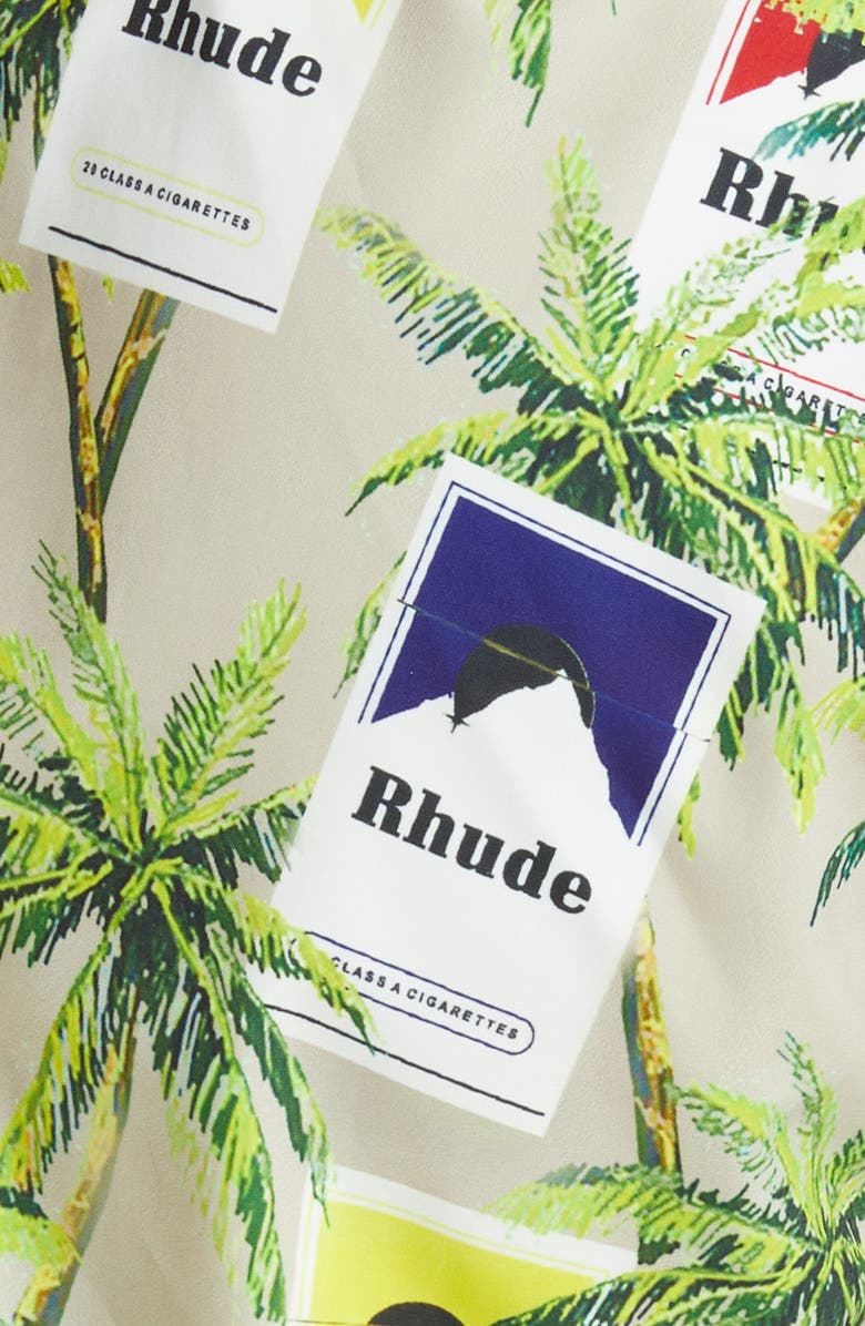 Rhude Cigarette Print Swim Trunks, Alternate, color,