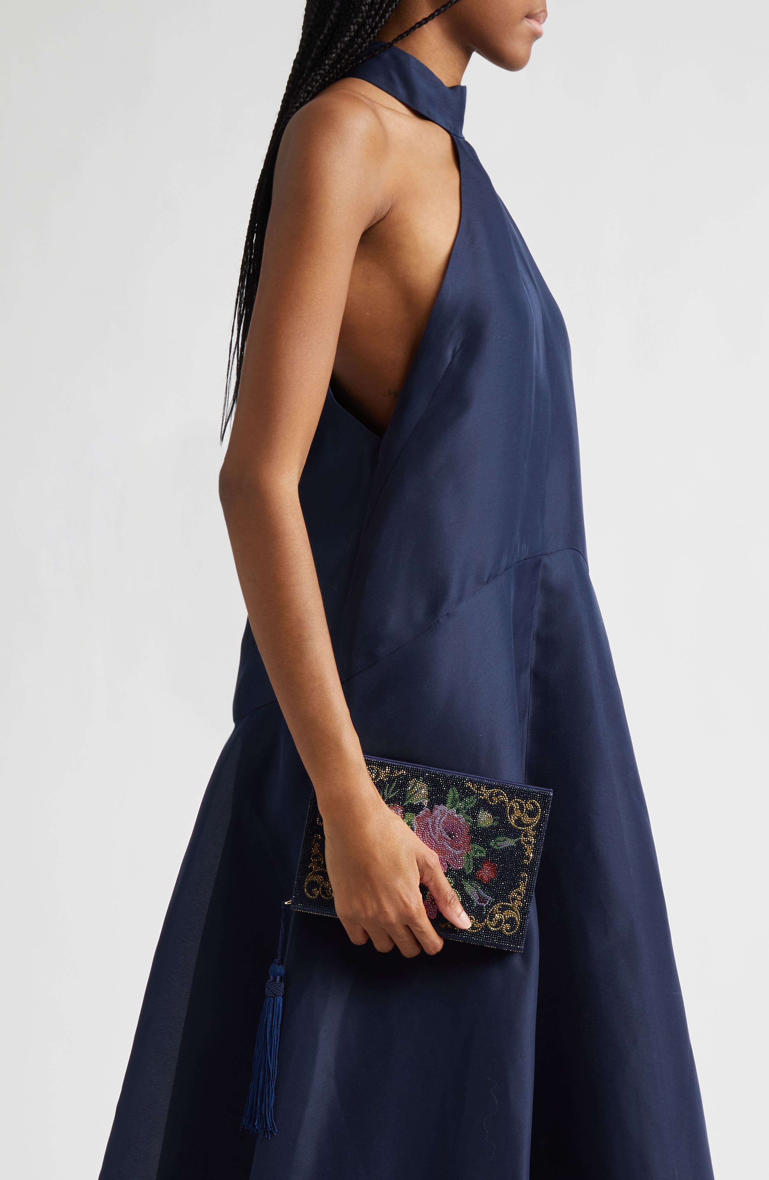 JUDITH LEIBER COUTURE Storybook Love Stories Clutch, Alternate, color, Champagne Dark Indigo Multi