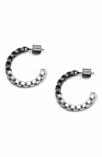 AllSaints Ombré Box Chain Hoop Earrings