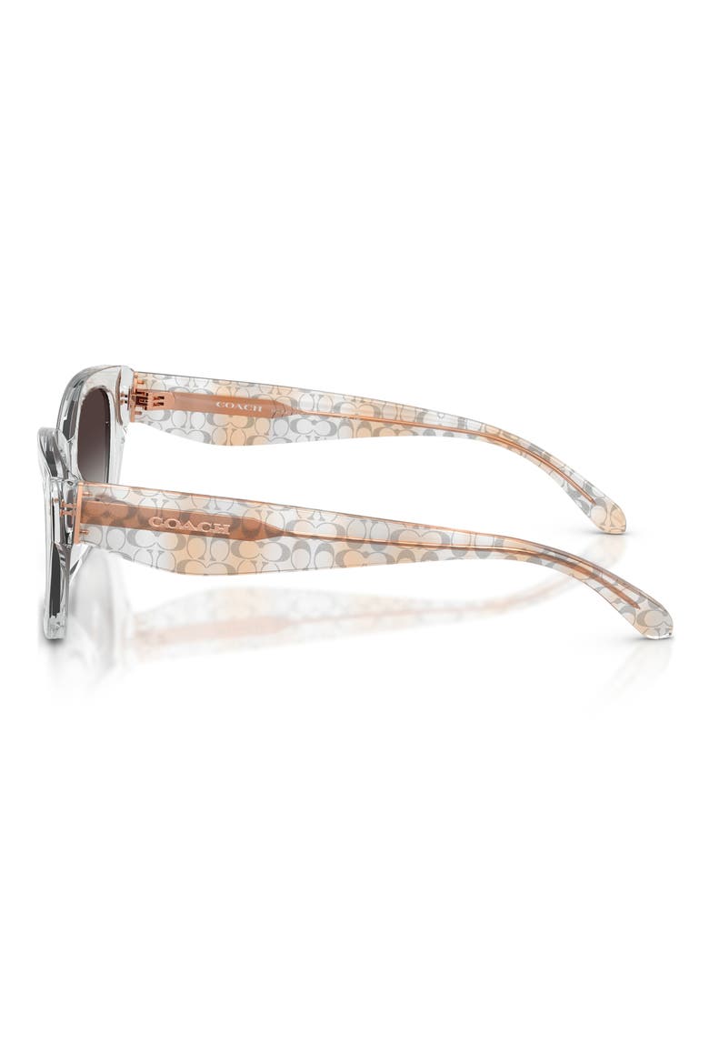 54mm Gradient Rectangular Sunglasses, Alternate, color, TRANSPARENT GREY / GREY