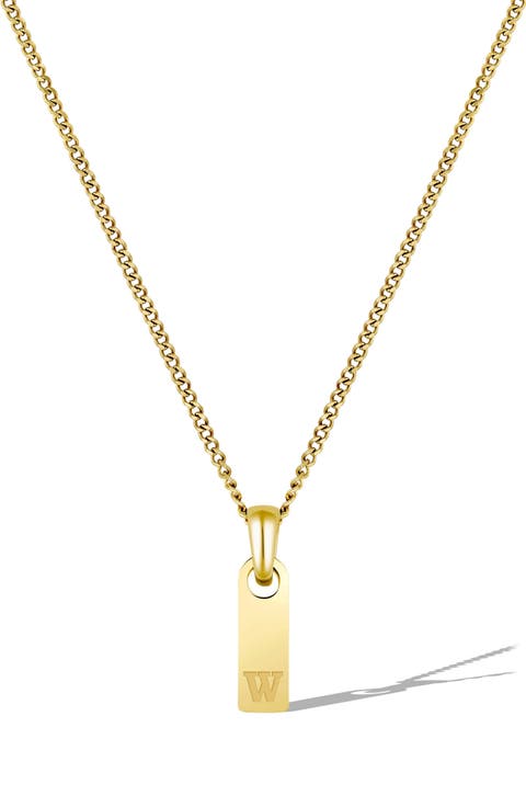 Men's Initial Pendant Necklace