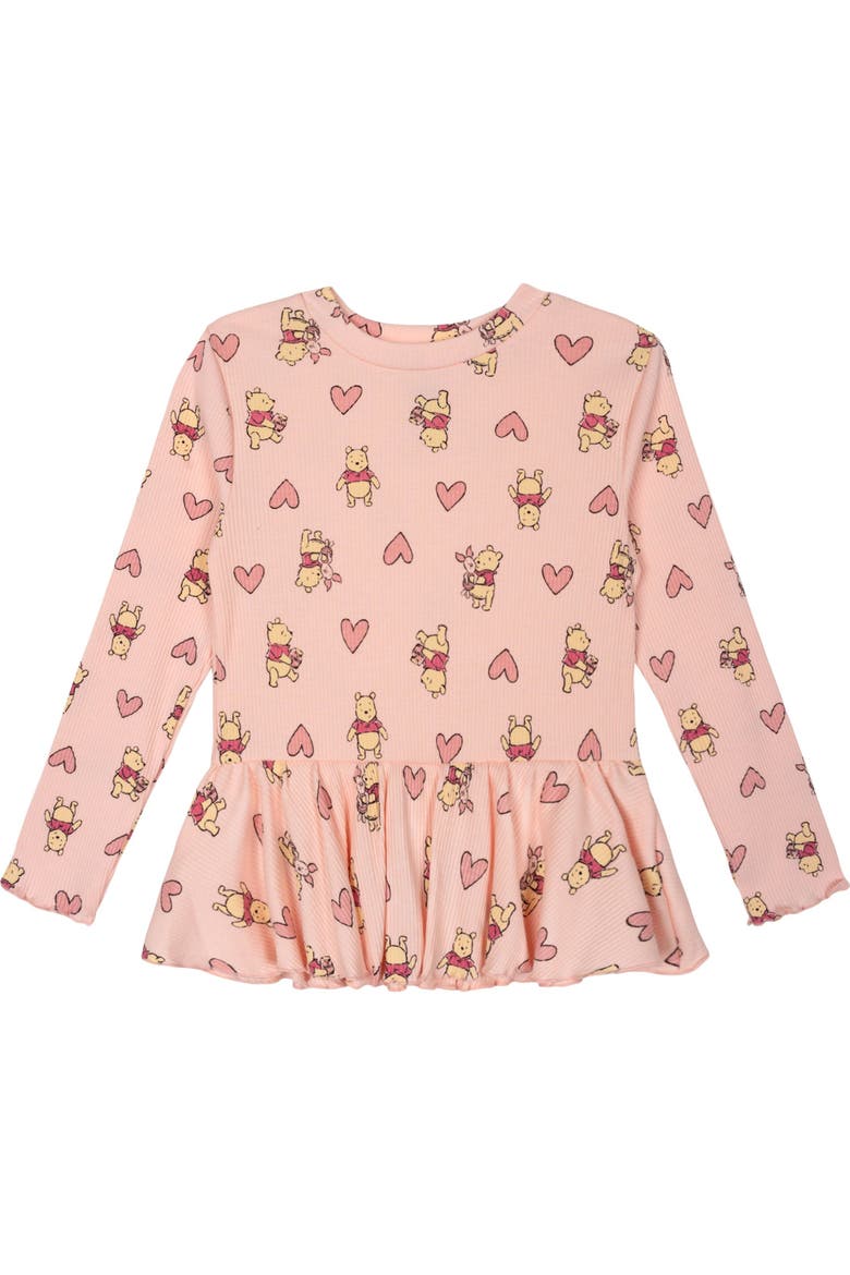 Winnie the Pooh Ribbed Long Sleeve Tee and Pants Set, Alternate, color, Pink Heart Pooh