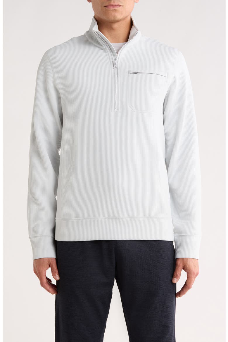 Double Knit Slim Quarter Zip Sweatshirt, Main, color, DUST