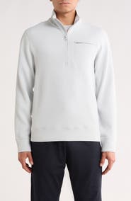 Reigning Champ Double Knit Slim Quarter Zip Sweatshirt