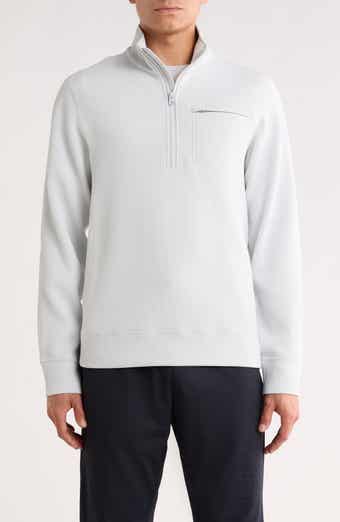 Double Knit Slim Quarter Zip Sweatshirt