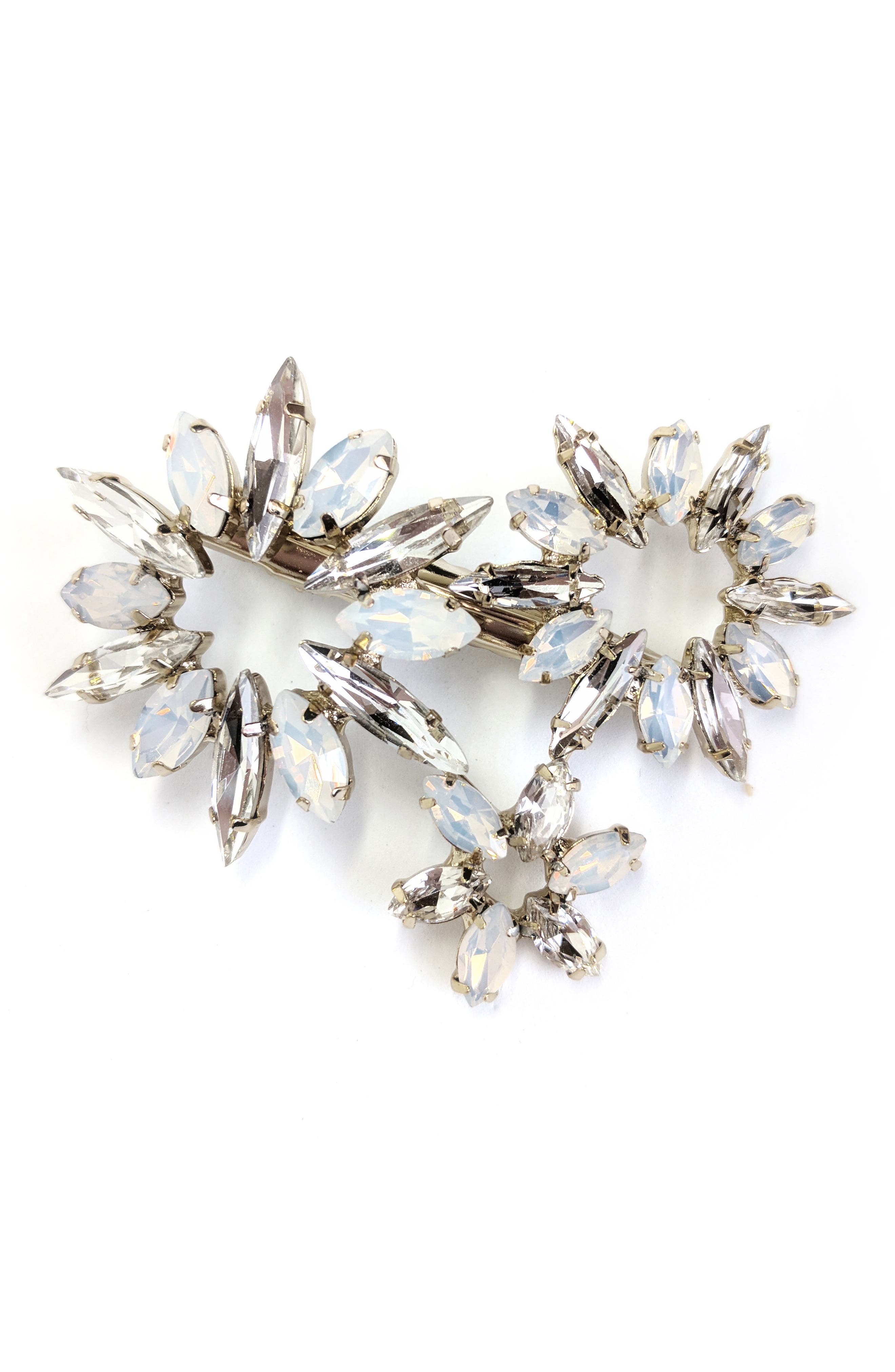 Brides & Hairpins Camila Crystal Hair Clip in Classic Silver 