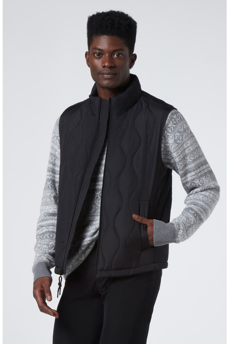 Hampden Quilt Vest, Alternate, color, BLACK